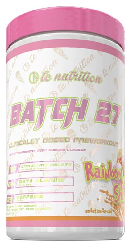 TC NUTRITION - BATCH 27 PRE WORKOUT 360G - RAINBOW SHERBET