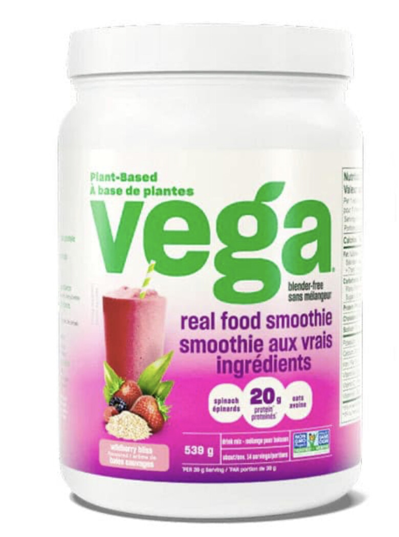 VEGA - REAL FOOD SMOOTHIE 539G Baies Sauvages /  WILDBERRY BLISS