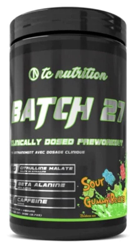 TC NUTRITION - BATCH 27 PRE WORKOUT 360G - SOUR GUMMY BEARS