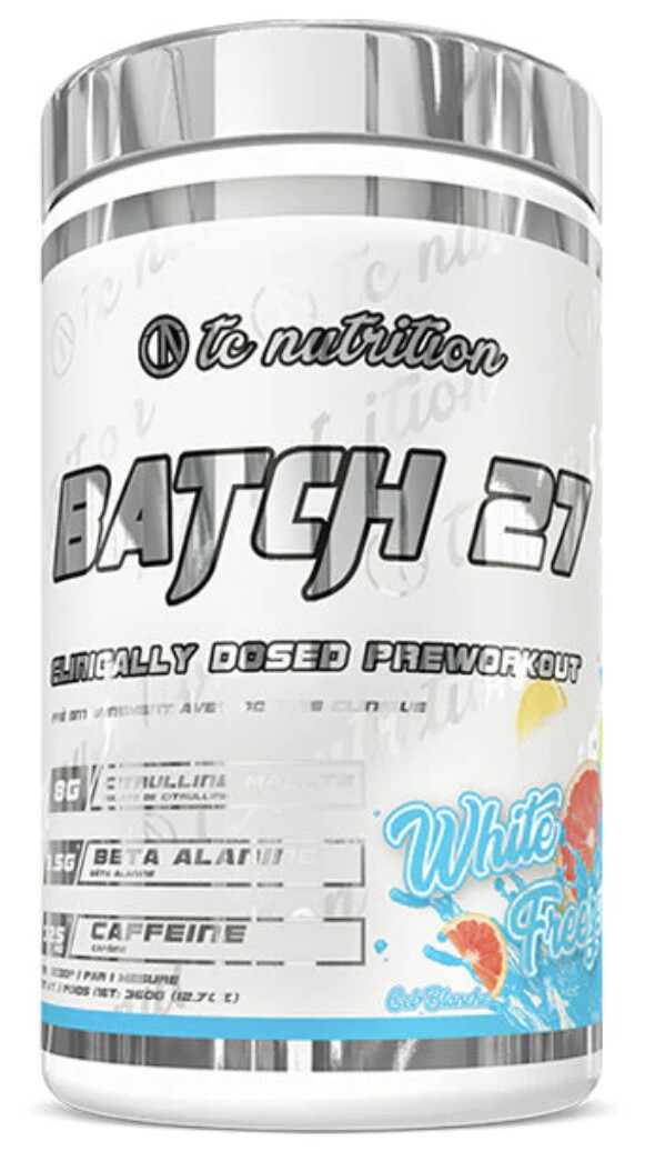 TC NUTRITION - BATCH 27 PRE WORKOUT 360G - WHITE FREEZE