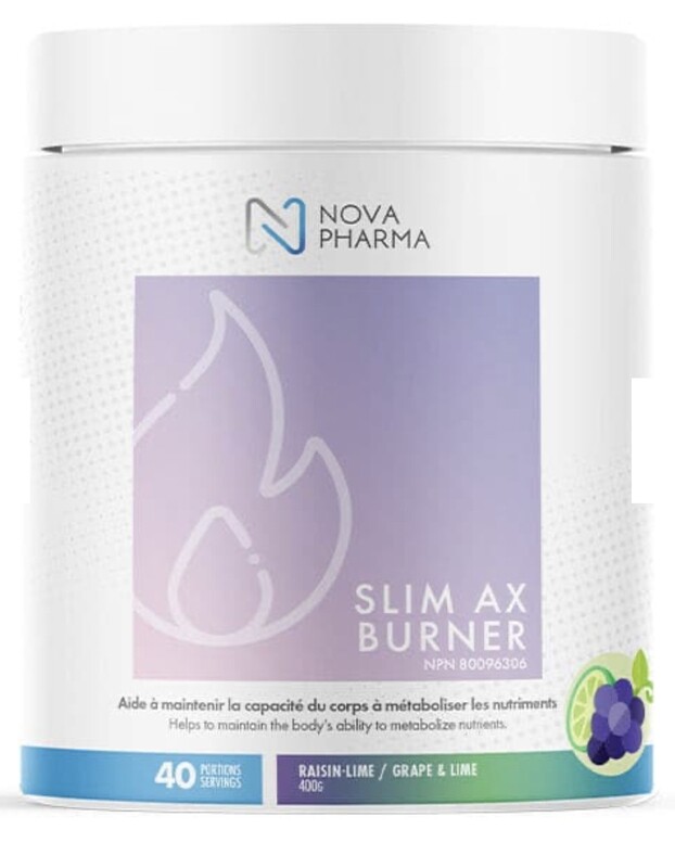 NOVA PHARMA - SLIM AX BURNER 400G GRAPE &amp; LIME
