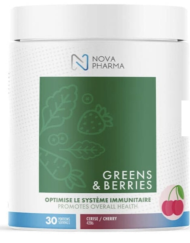 NOVA PHARMA - GREENS &amp; BERRIES 420G - CHERRY