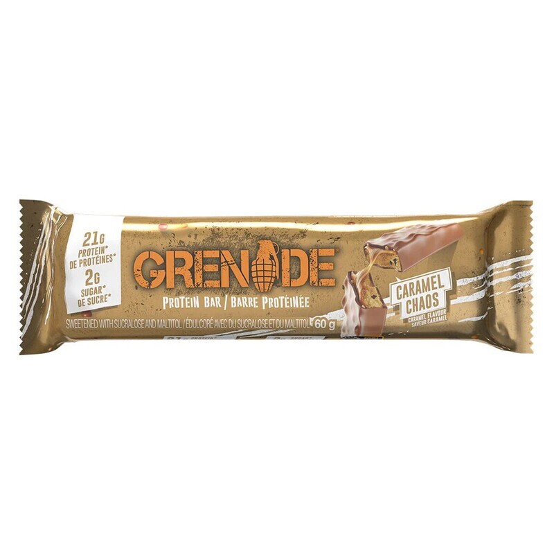 GRENADE BAR A PROTÉINE – CARAMEL
