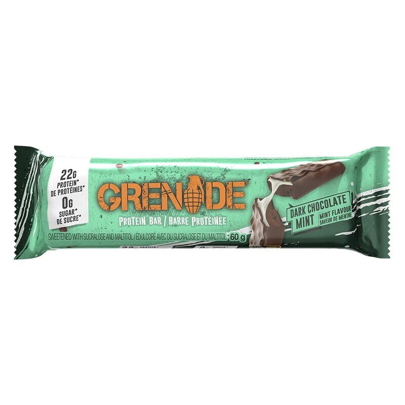 GRENADE BAR A PROTÉINE – CHOCOLAT NOIR &amp; Menthe