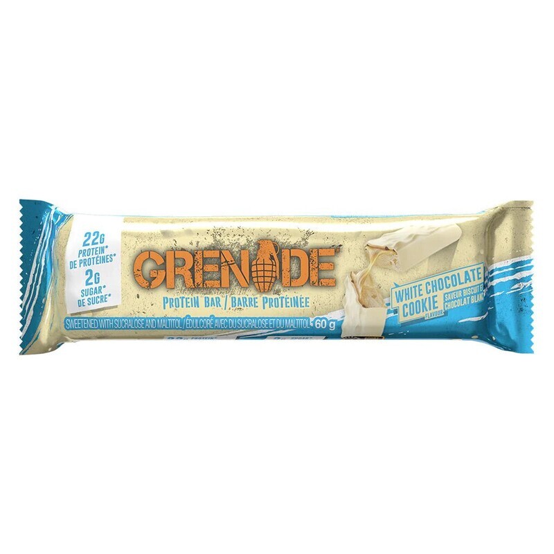 GRENADE BAR DE PROTÉINE - BISCUITS ET CHOCOLAT BLANC
