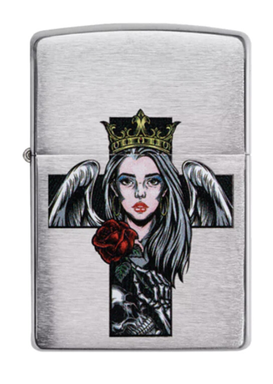 Zippo 49262 Angel and Skull Design