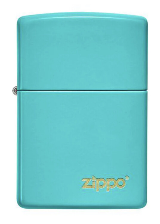 Zippo 49454ZL Classic Flat Turquoise Zippo Logo