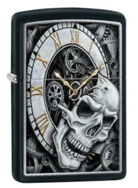 Zippo 29854 Skull Clock Design