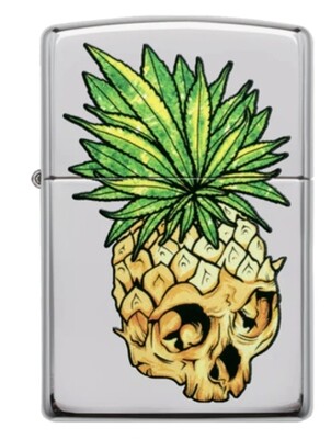 Zippo 49241 Leaf Skull Pineapple Design