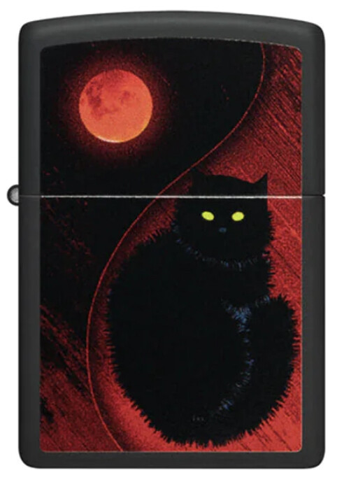 Zippo 48453 Black Cat Design
