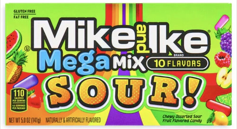 Mike &amp; Ike Theater Box Mega Mix Sour 141g
