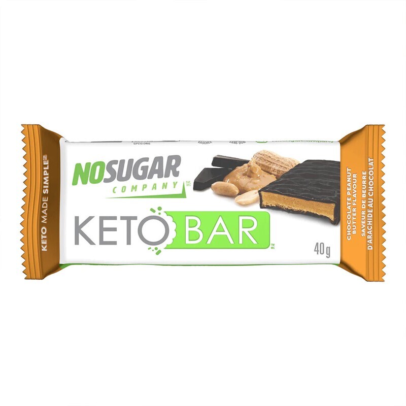 No Sugar Keto Bar Chocolate Peanut Butter - 40g (1.41oz) per Bar