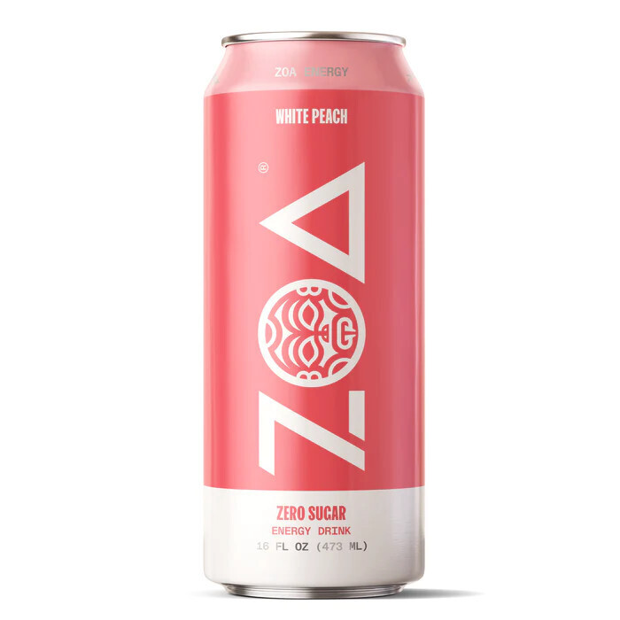 ZOA energy Drink White Peach 355ml