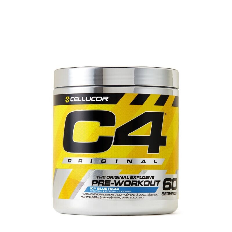 C4 - Pre-Workout Original 60 portions, Icy Blue Razz, 390g