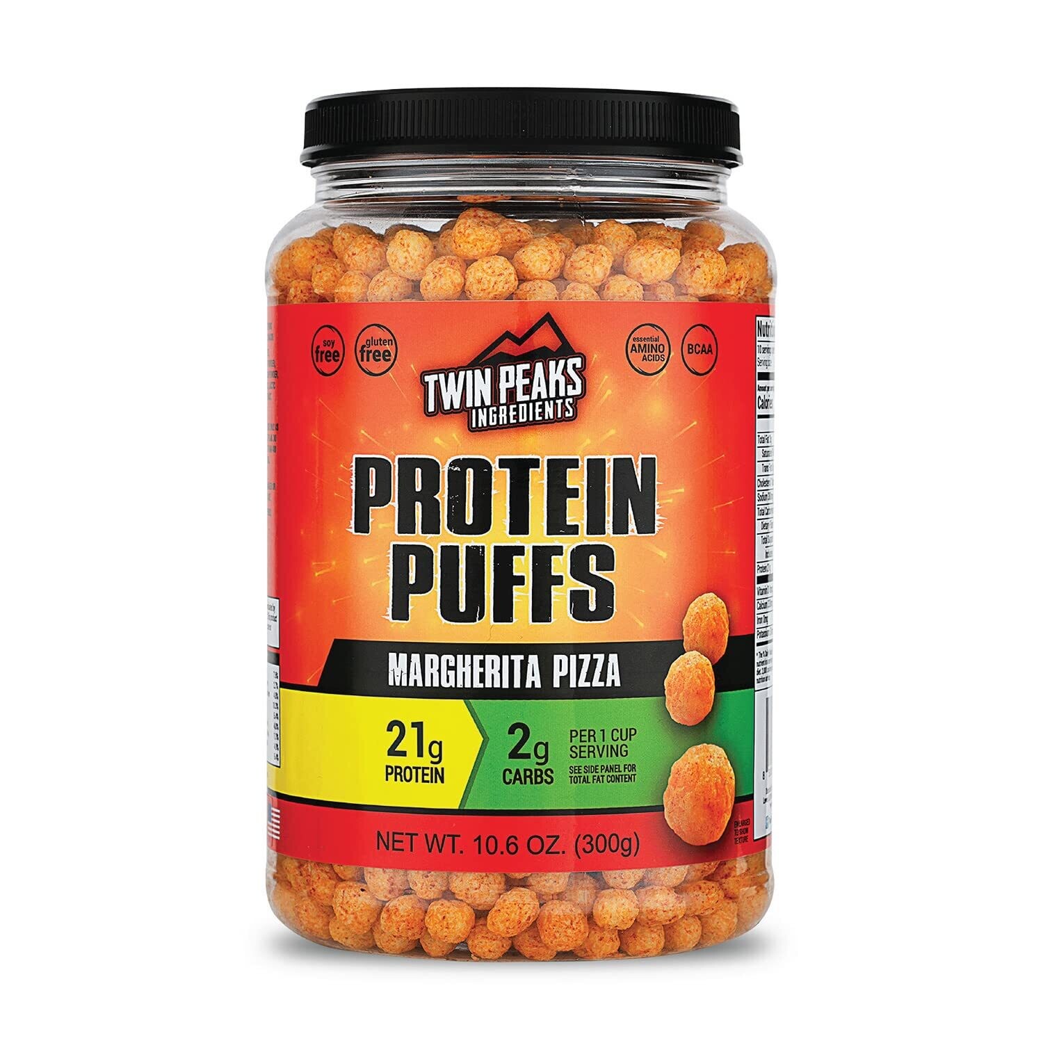 TWIN PEAKS - PROTEIN PUFFS 300G MARGHERITA PIZZA