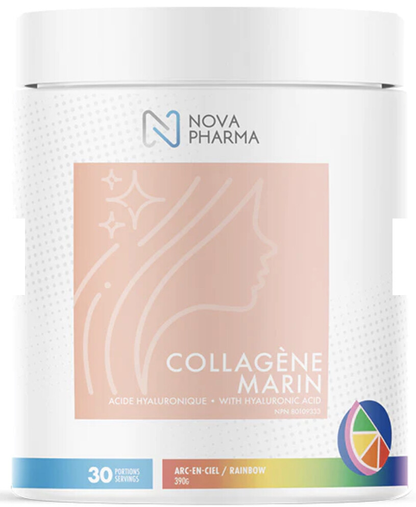 NOVA PHARMA - COLLAGÈNE MARIN + ACIDE HYALURONIQUE 390G - Arc-en-ciel