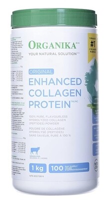 Organika Original Enhanced Collagen, 100% Pure, sans saveur hydrolyzed Collagen (peptides) en poudre, 1kg