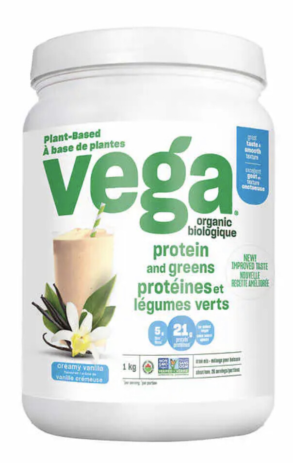Vega Organic Protein &amp; Greens Poudre, Vanille Crémeuse, 1 kg