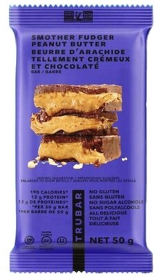 TRUBAR Protein Bar Smother Fudger Peanut Butter, 50g