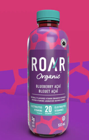 ROAR Organic - BOISSONS HYDRATANTES -  BLEUET AÇAÍ 572ml