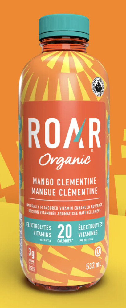 ROAR Organic - BOISSONS HYDRATANTES -  MANGUE CLÉMENTINE 572ml