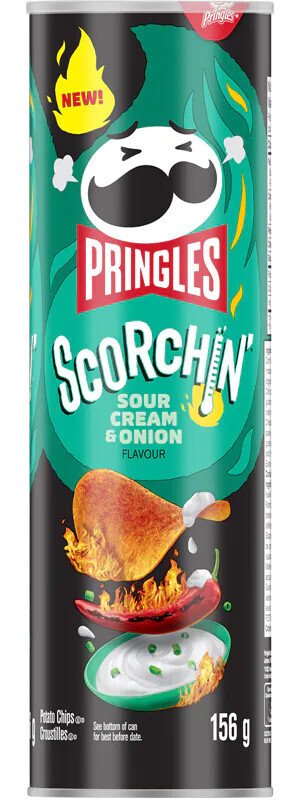 Pringles Scorchin&#39; Sour Cream &amp; Onion Chips 156g