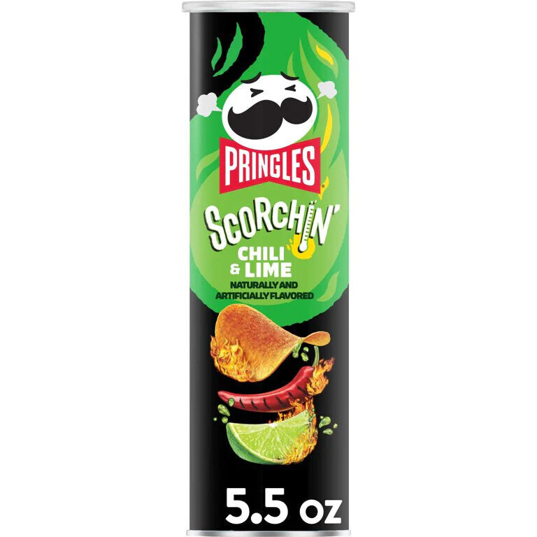 Pringles Scorchin&#39; Chili &amp; Lime Chips 156g
