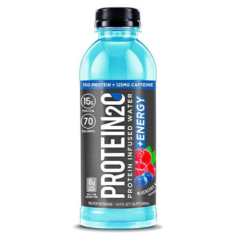 PROTEIN2O - EAU INFUSÉE DE PROTÉINES + ENERGY (500ML) Framboise Bleues