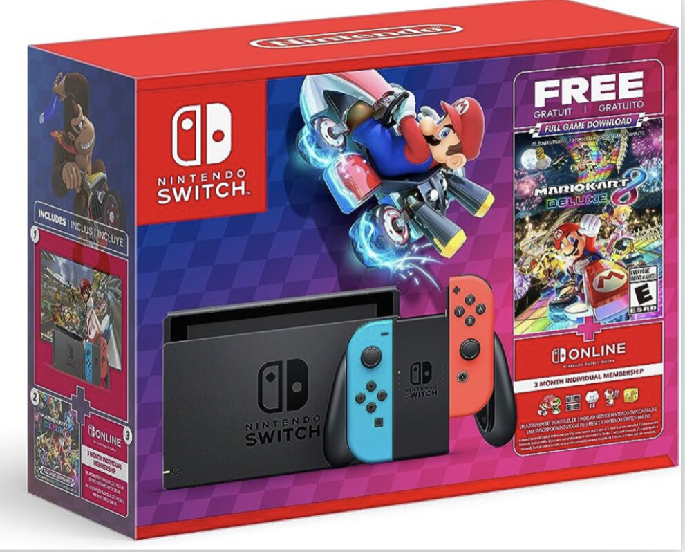 Ensemble Nintendo Switch Mario Kart 8 Deluxe avec abonnement en ligne de 3 mois