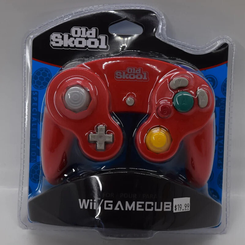 Old Skool Wii/GameCube Controller Red