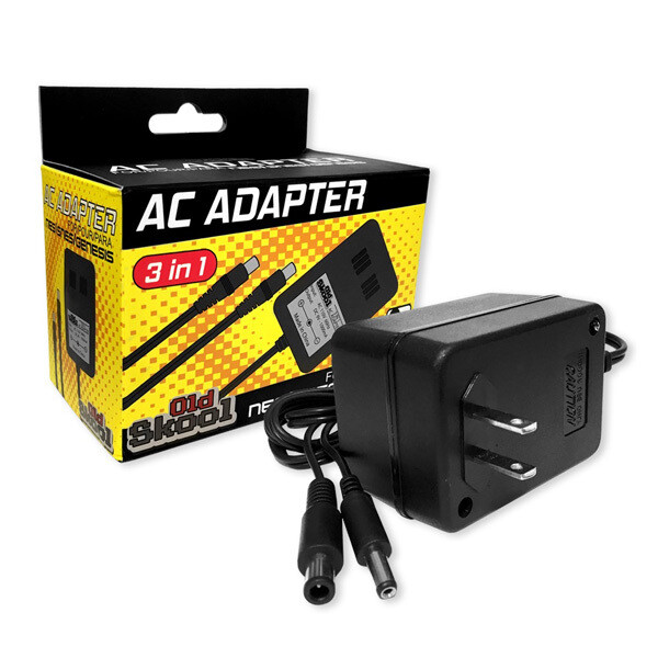 Old Skool AC Adapter 3 in 1 NES/SNES/Genesis