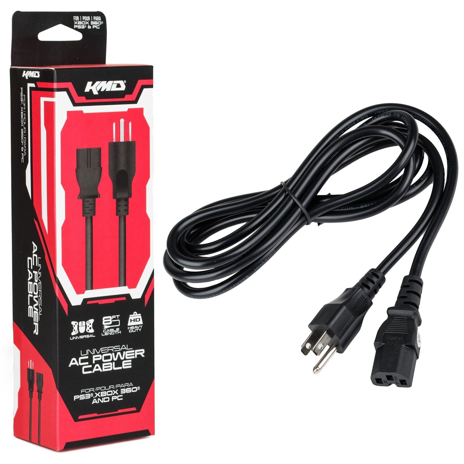 KMD Universal AC Power Cable PS3/Xbox 360/PC