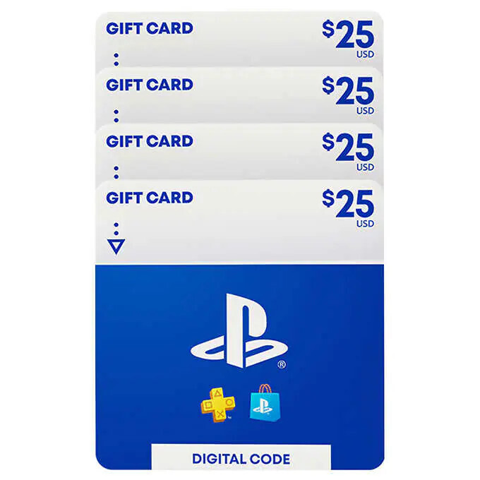 100$ (4x 25$) PlayStation Store Carte-Cadeau - CANADA [Digital Code]