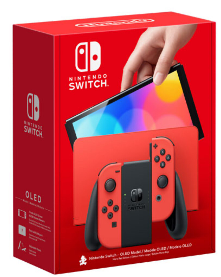 Nintendo Switch (OLED Model) Console - Mario Red Edition