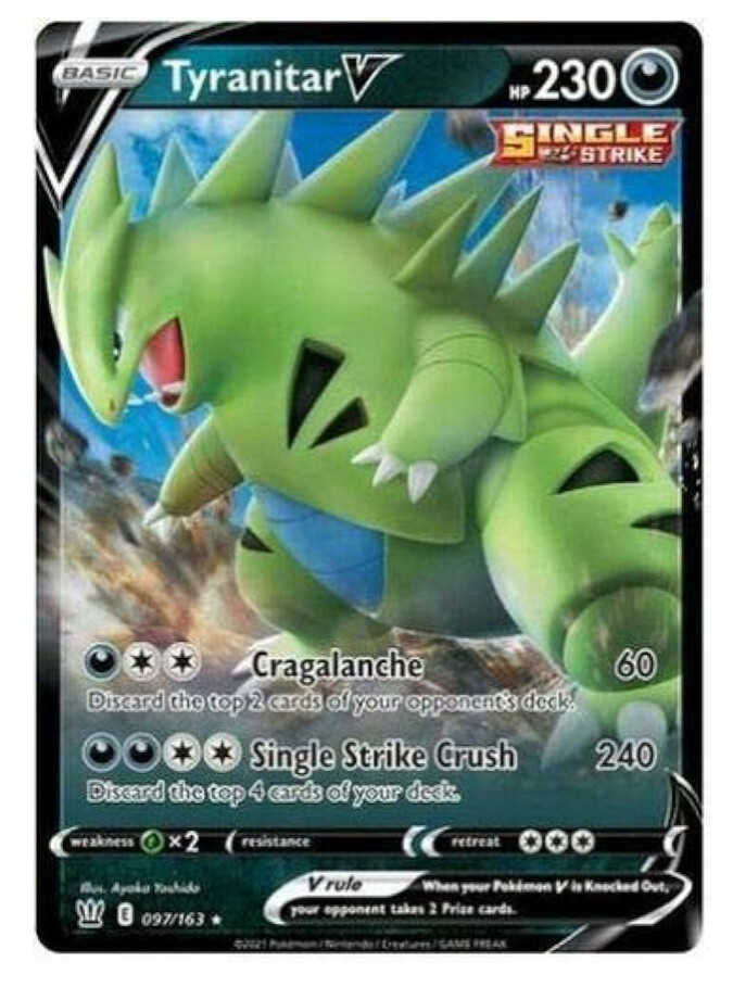 Tyranitar V - 097/163 - Ultra Rare - Styles de Combat (Anglais)