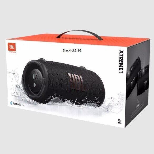 JBL Xtreme 3 Portable Waterproof Bluetooth Speaker - Black