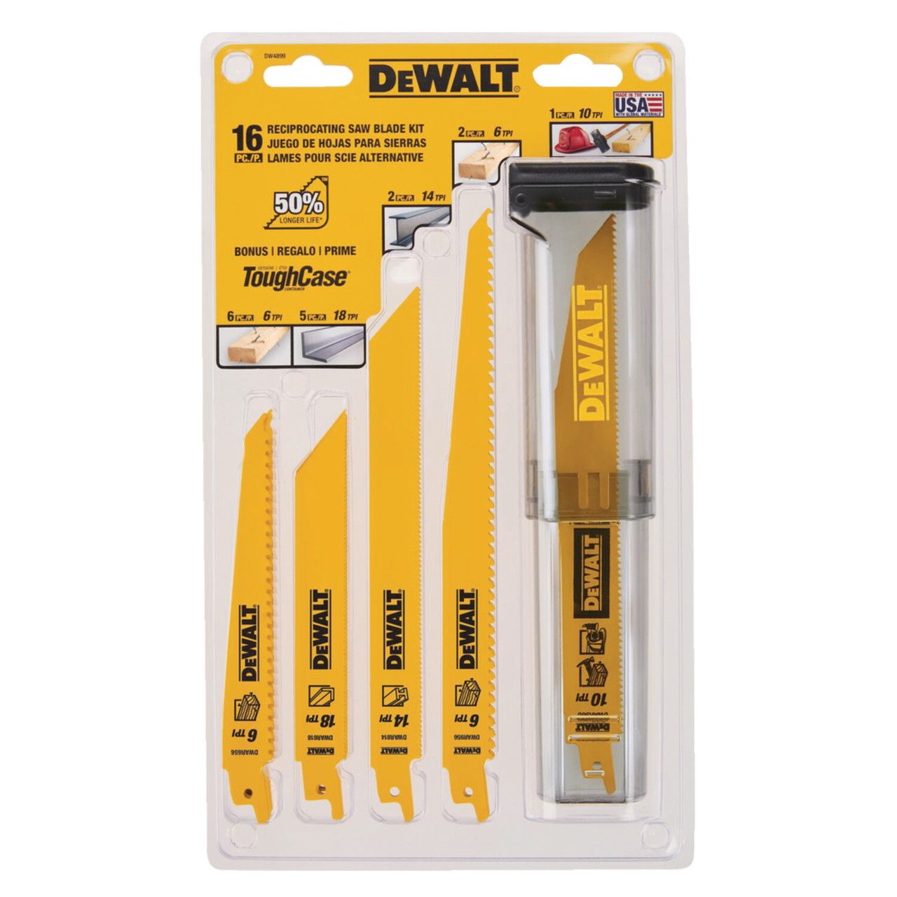 Lames De Scie Alternative Bimétalliques 16 pieces DEWALT