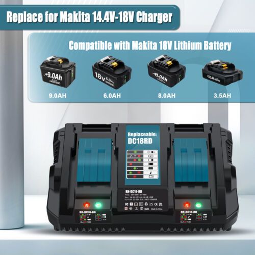 MAKITA 18V LXT Dual Port Rapid Charger