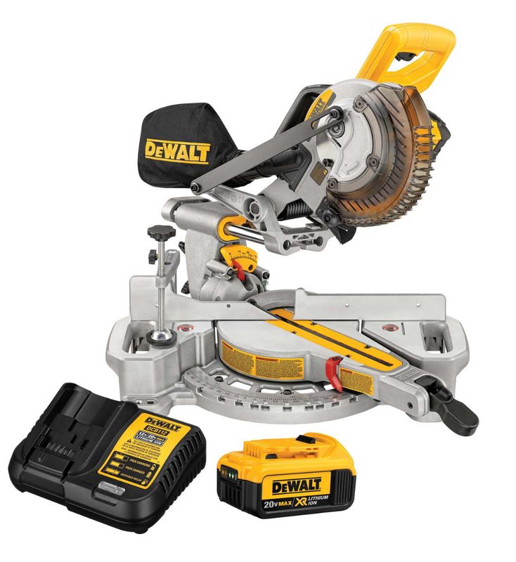 DEWALT DEW-DCS361M1 20V MAX 7 1/4in Sliding Miter Saw 4.0Ah Kit