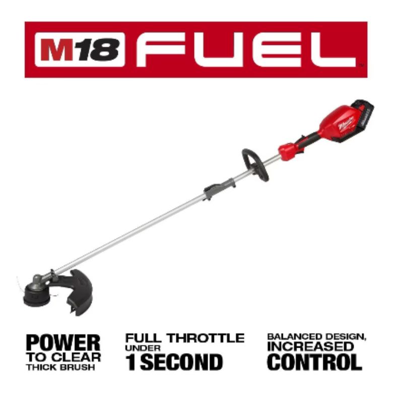 Milwaukee Tool Coupe-bordure sans fil M18 FUEL 18-Volt avec capacité d&#39;attachement QUIK-LOK et batterie 8.0Ah