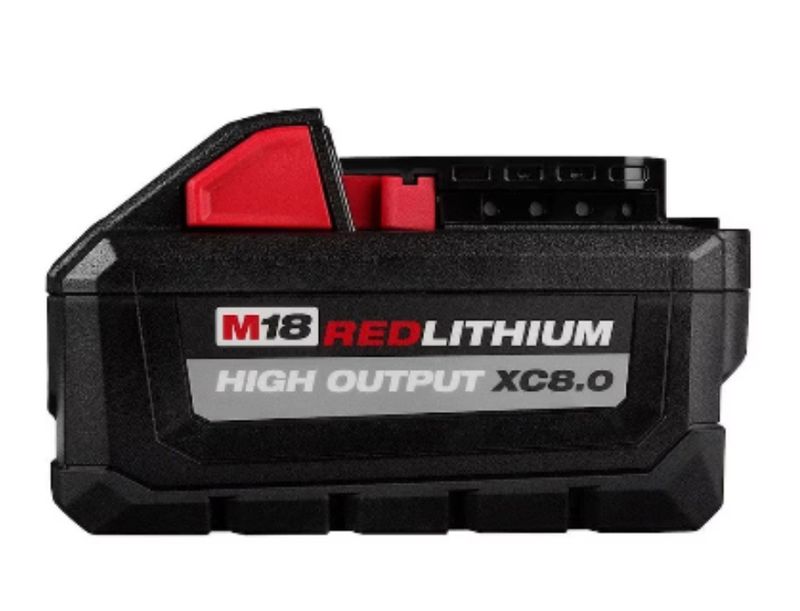 Milwaukee Tool Batterie M18 18V Lithium-Ion à capacité étendue (XC) HAUTE SORTIE 8,0 Ah REDLITHIUM (48-11-1880)
