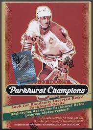 Upper Deck Parkhurst Champions Hockey Series Blaster Box sorti en 2024 avec 5 cartes parallèles argentées par boîte Plus