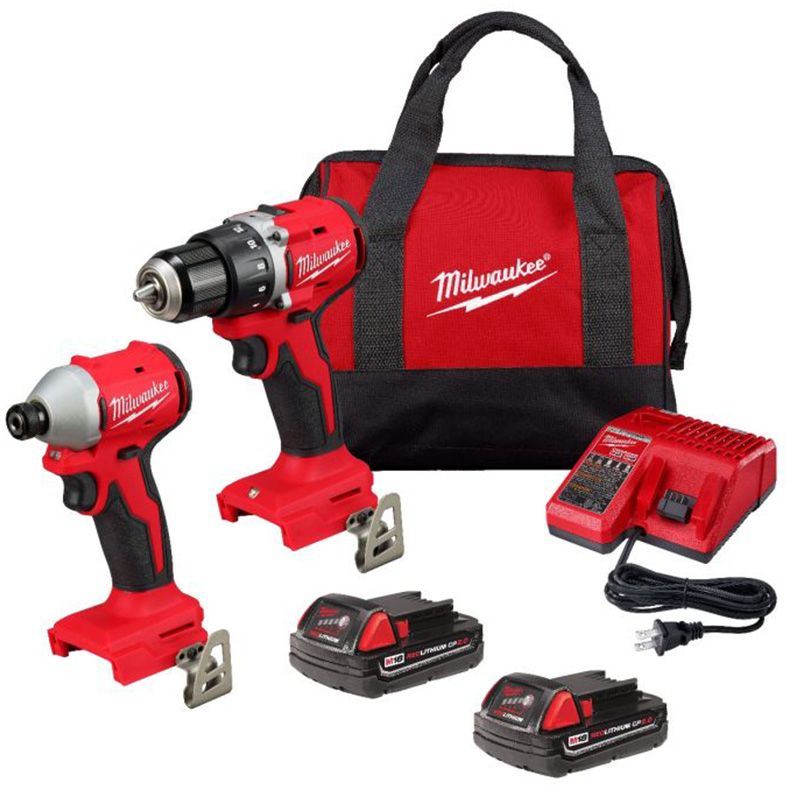 Milwaukee - Enseble combiné de 2 outils compacts sans balai M18