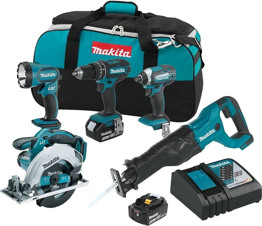 Makita 18v lxt 5 tool cordless combo kit (3.0AHx2)