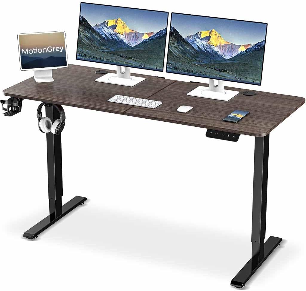 MotionGrey - 55 x 24Inch Electric Motor Height Adjustable Standing Desk