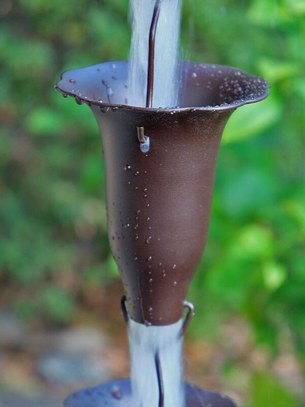 Honeysuckle Powder Coated Bronze Aluminum Cups (per foot)