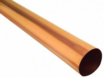 4" Round Welded Seam Copper Downspout