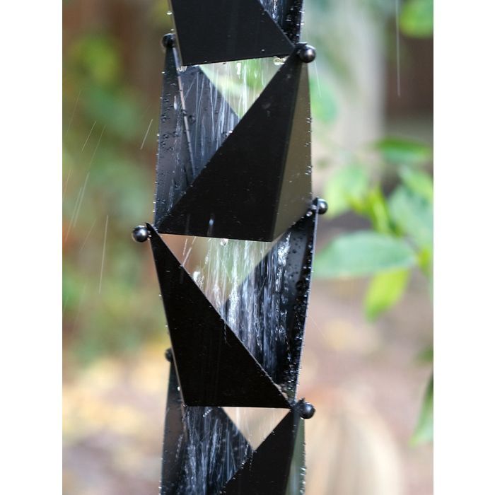 Origami Rain Chain Black (per foot)
