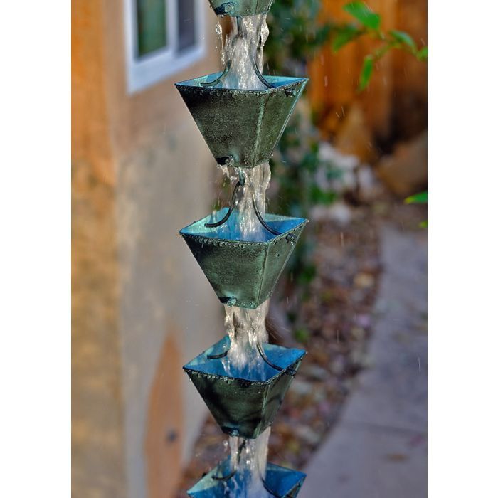 Medium Square Cups Patina (per foot)