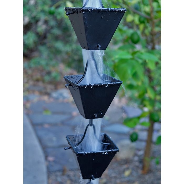 Medium Square Cups Black (per foot)